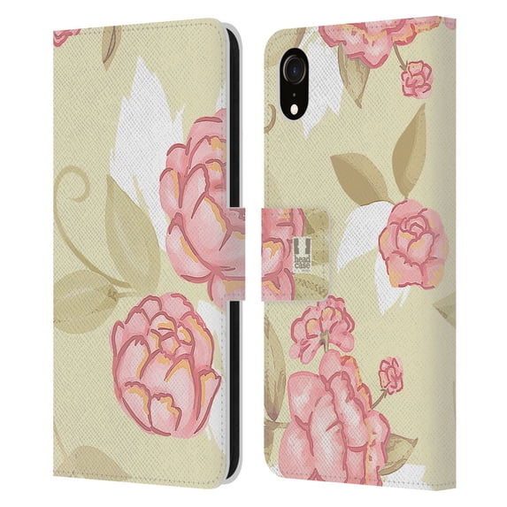 Head Case Designs French Country Patterns Vintage Roses Leather Book Wallet Case Cover Compatible with Apple iPhone XR