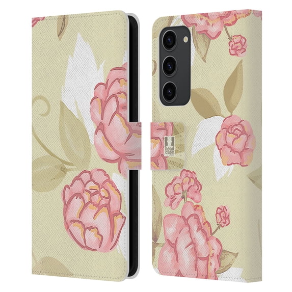 Head Case Designs French Country Patterns Vintage Roses Leather Book Wallet Case Cover Compatible with Samsung Galaxy S23+ 5G