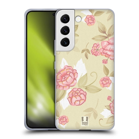Head Case Designs French Country Patterns Vintage Roses Soft Gel Case Compatible with Samsung Galaxy S22 5G