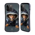 thumbnail image 1 of Head Case Designs Funny Animals Abyssinian Kitten In A Hoodie Hybrid Case Compatible with Apple iPhone 15 Pro Max, 1 of 7