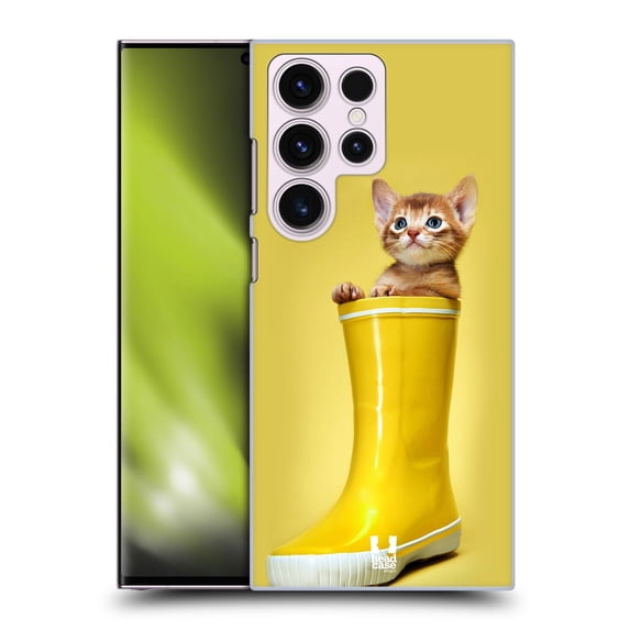 Head Case Designs Funny Animals Abyssinian Kitty In A Boot Hard Back Case Compatible with Samsung Galaxy S23 Ultra 5G