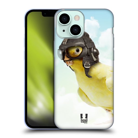 Head Case Designs Funny Animals Captain Parrot In Funny Hat Soft Gel Case Compatible with Apple iPhone 13 Mini