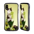 thumbnail image 1 of Head Case Designs Funny Animals Cat In A Wine Glass with Grapes Hybrid Case Compatible with Apple iPhone XR, 1 of 7