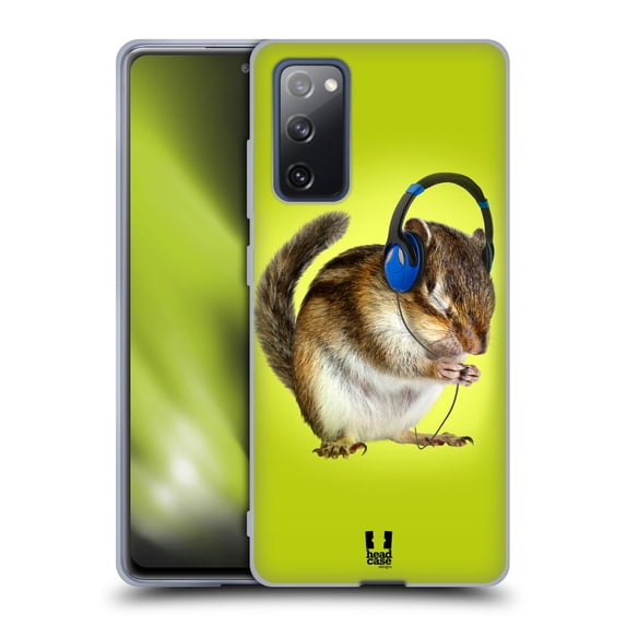 Head Case Designs Funny Animals Chipmunk Listening To Music Soft Gel Case Compatible with Samsung Galaxy S20 FE / 5G