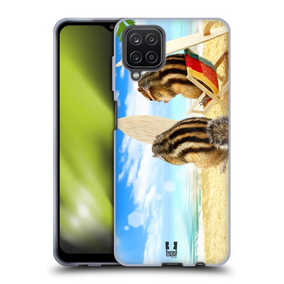Head Case Designs Funny Animals Chipmunk Surf Buddies Soft Gel Case Compatible with Samsung Galaxy A12 (2020)