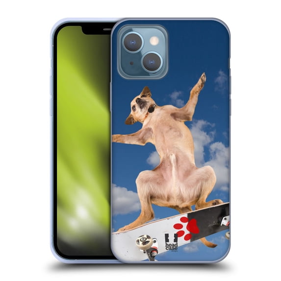 Head Case Designs Funny Animals Cool Chihuahua Skater Soft Gel Case Compatible with Apple iPhone 13