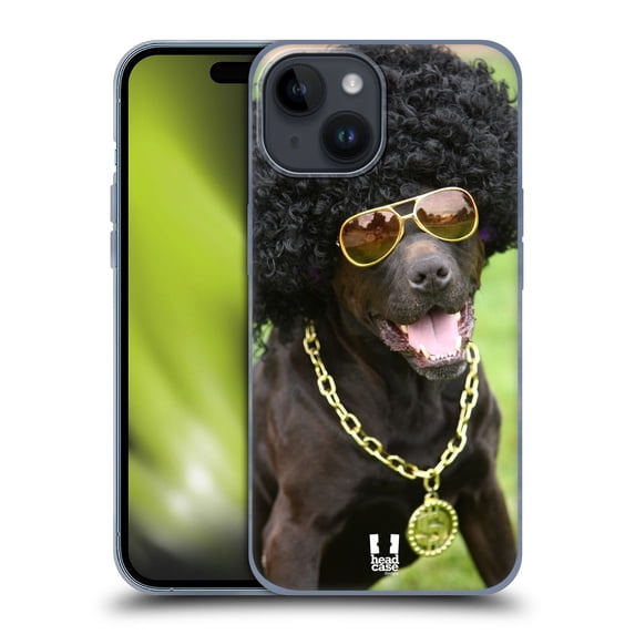 Head Case Designs Funny Animals Dog In Funny Costume Soft Gel Case Compatible with Apple iPhone 15