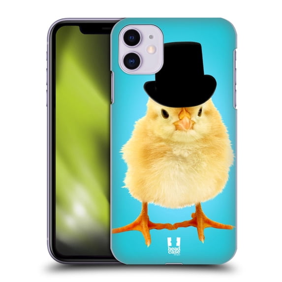 Head Case Designs Funny Animals Mr. Chick with Top Hat Hard Back Case Compatible with Apple iPhone 11