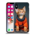 thumbnail image 1 of Head Case Designs Funny Animals Orange Abyssinian Kitten Soft Gel Case Compatible with Apple iPhone X / iPhone XS, 1 of 7