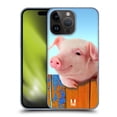 thumbnail image 1 of Head Case Designs Funny Animals Piggy Hanging On A Fence Hard Back Case Compatible with Apple iPhone 15 Pro Max, 1 of 7