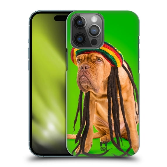 Head Case Designs Funny Animals Rastafarian Dog Dreadlocks Hard Back Case Compatible with Apple iPhone 14 Pro Max