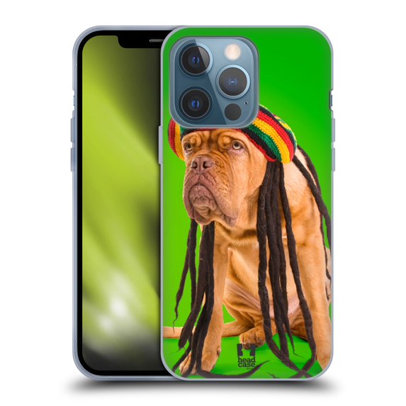 Head Case Designs Funny Animals Rastafarian Dog Dreadlocks Soft Gel Case Compatible with Apple iPhone 13 Pro