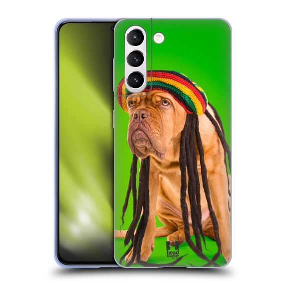 Head Case Designs Funny Animals Rastafarian Dog Dreadlocks Soft Gel Case Compatible with Samsung Galaxy S21 5G