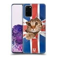 thumbnail image 1 of Head Case Designs Funny Animals Union Jack Peeping Cat Soft Gel Case Compatible with Samsung Galaxy S20+ / S20+ 5G, 1 of 7