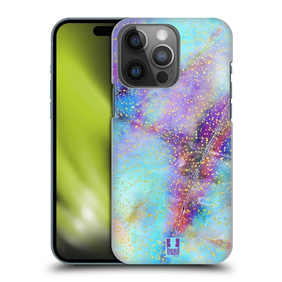 Head Case Designs Glittery Marble Prints Colours Hard Back Case Compatible with Apple iPhone 14 Pro