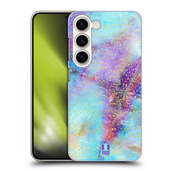 Head Case Designs Glittery Marble Prints Colours Hard Back Case Compatible with Samsung Galaxy S23 5G