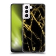 thumbnail image 1 of Head Case Designs Glittery Marble Prints Gold Hard Back Case Compatible with Samsung Galaxy S21 5G, 1 of 7