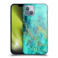 thumbnail image 1 of Head Case Designs Glittery Marble Prints Turquoise Hard Back Case Compatible with Apple iPhone 14, 1 of 7