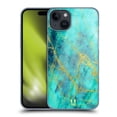 thumbnail image 1 of Head Case Designs Glittery Marble Prints Turquoise Hard Back Case Compatible with Apple iPhone 15 Plus, 1 of 7