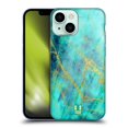 thumbnail image 1 of Head Case Designs Glittery Marble Prints Turquoise Soft Gel Case Compatible with Apple iPhone 13 Mini, 1 of 7