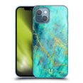 thumbnail image 1 of Head Case Designs Glittery Marble Prints Turquoise Soft Gel Case Compatible with Apple iPhone 13, 1 of 7