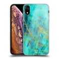 thumbnail image 1 of Head Case Designs Glittery Marble Prints Turquoise Soft Gel Case Compatible with Apple iPhone XR, 1 of 7