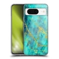 thumbnail image 1 of Head Case Designs Glittery Marble Prints Turquoise Soft Gel Case Compatible with Google Pixel 8, 1 of 7