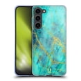 thumbnail image 1 of Head Case Designs Glittery Marble Prints Turquoise Soft Gel Case Compatible with Samsung Galaxy S23+ 5G, 1 of 7