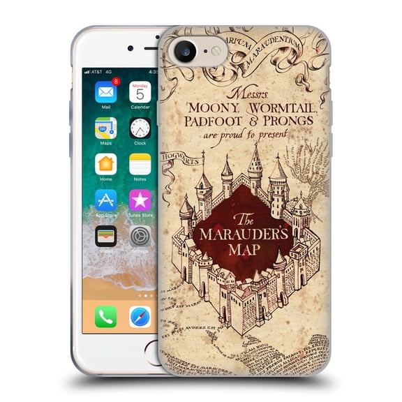 Head Case Designs Harry Potter Prisoner Of Azkaban II The Marauder's Map Soft Gel Case for Apple iPhone 7 / 8 / SE 2020 & 2022