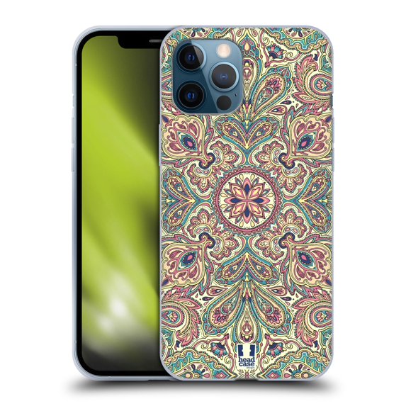 Head Case Designs Intricate Paisley Pale Soft Gel Case Compatible with Apple iPhone 12 Pro Max