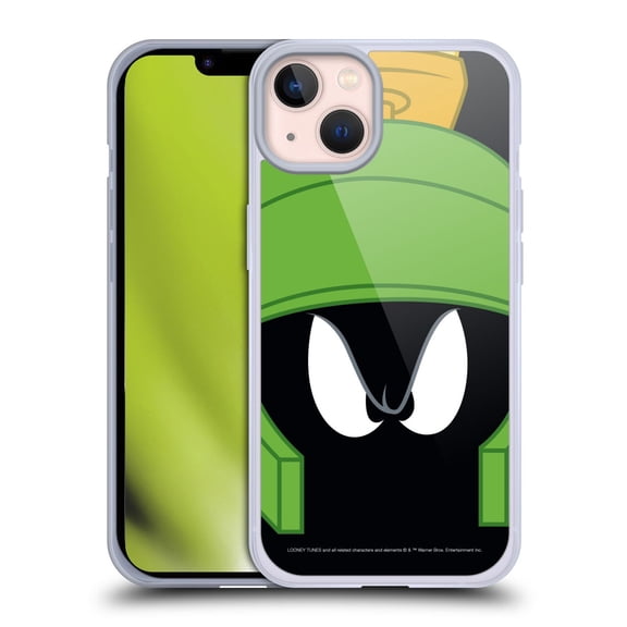 Head Case Designs Looney Tunes Full Face Marvin The Martian Soft Gel Case for Apple iPhone 13