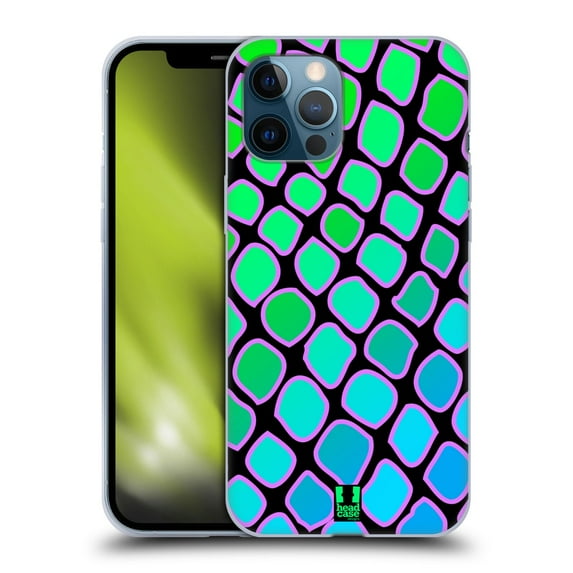 Head Case Designs Mad Prints Aqua Snake Soft Gel Case Compatible with Apple iPhone 12 Pro Max