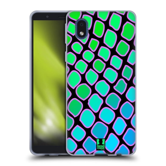Head Case Designs Mad Prints Aqua Snake Soft Gel Case Compatible with Samsung Galaxy A01 Core (2020)