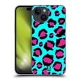 thumbnail image 1 of Head Case Designs Mad Prints Cyan Leopard Hard Back Case Compatible with Apple iPhone 15, 1 of 7