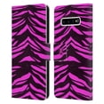 thumbnail image 1 of Head Case Designs Mad Prints Magenta Tiger Leather Book Wallet Case Cover Compatible with Samsung Galaxy S10+ / S10 Plus, 1 of 6