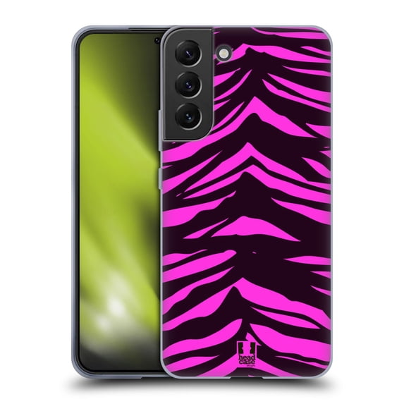 Head Case Designs Mad Prints Magenta Tiger Soft Gel Case Compatible with Samsung Galaxy S22+ 5G