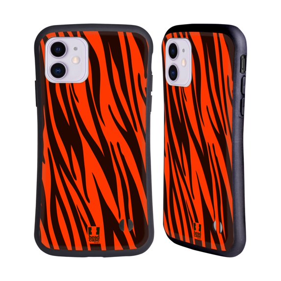 Head Case Designs Mad Prints Orange Tiger Hybrid Case Compatible with Apple iPhone 11