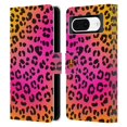 thumbnail image 1 of Head Case Designs Mad Prints Pink Leopard Leather Book Wallet Case Cover Compatible with Google Pixel 8, 1 of 6