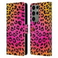 thumbnail image 1 of Head Case Designs Mad Prints Pink Leopard Leather Book Wallet Case Cover Compatible with Samsung Galaxy S23 Ultra 5G, 1 of 6