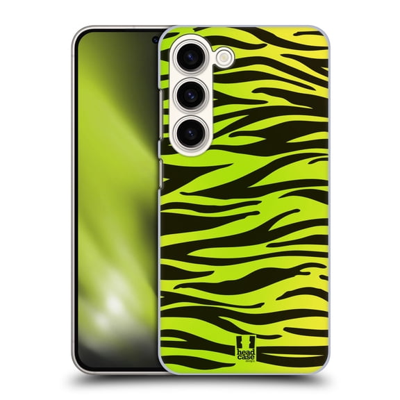 Head Case Designs Mad Prints Yellow Green Zebra Hard Back Case Compatible with Samsung Galaxy S23 5G
