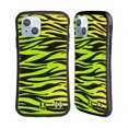 thumbnail image 1 of Head Case Designs Mad Prints Yellow Green Zebra Hybrid Case Compatible with Apple iPhone 14, 1 of 7