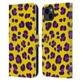 thumbnail image 1 of Head Case Designs Mad Prints Yellow Leopard Leather Book Wallet Case Cover Compatible with Apple iPhone 15 Plus, 1 of 6