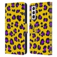 thumbnail image 1 of Head Case Designs Mad Prints Yellow Leopard Leather Book Wallet Case Cover Compatible with Samsung Galaxy S21 5G, 1 of 6