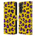 thumbnail image 1 of Head Case Designs Mad Prints Yellow Leopard Leather Book Wallet Case Cover Compatible with Samsung Galaxy S22+ 5G, 1 of 6