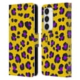 thumbnail image 1 of Head Case Designs Mad Prints Yellow Leopard Leather Book Wallet Case Cover Compatible with Samsung Galaxy S23 5G, 1 of 6