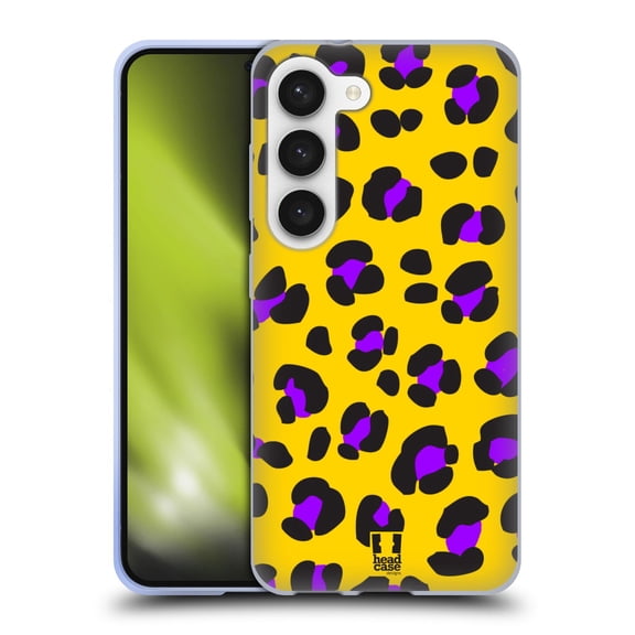 Head Case Designs Mad Prints Yellow Leopard Soft Gel Case Compatible with Samsung Galaxy S23 5G