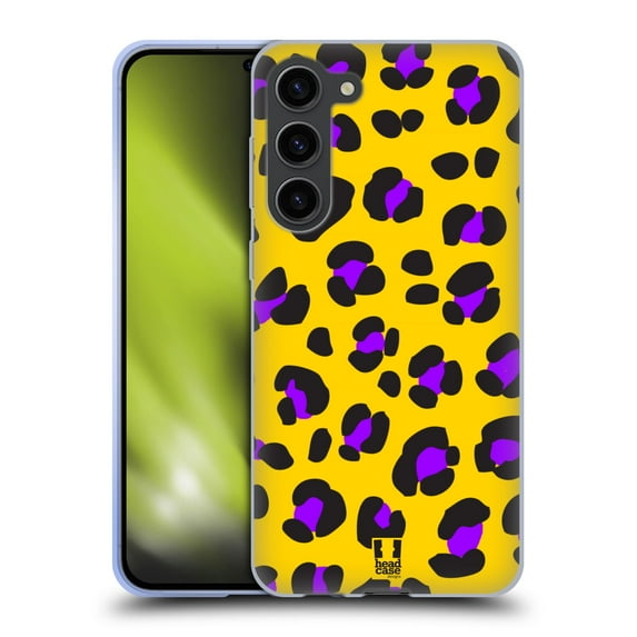 Head Case Designs Mad Prints Yellow Leopard Soft Gel Case Compatible with Samsung Galaxy S23+ 5G