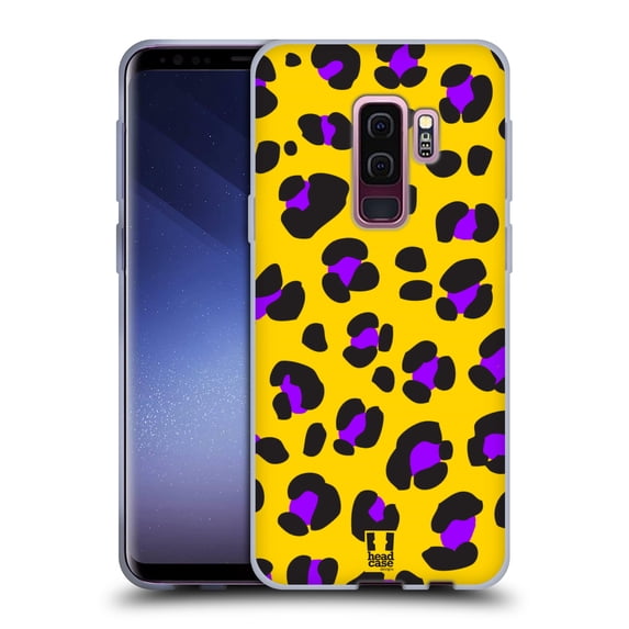 Head Case Designs Mad Prints Yellow Leopard Soft Gel Case Compatible with Samsung Galaxy S9+ / S9 Plus