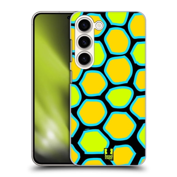 Head Case Designs Mad Prints Yellow Snake Hard Back Case Compatible with Samsung Galaxy S23 5G