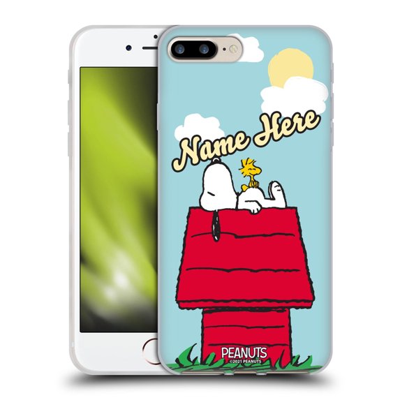 Head Case Designs Custom Customised Personalised Peanuts Art Snoopy & Woodstock Soft Gel Case for Apple iPhone 7 Plus / iPhone 8 Plus